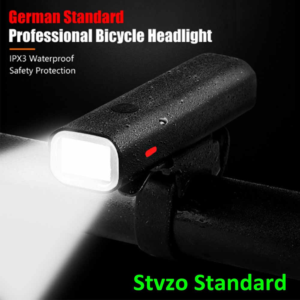 Wholesale Germany standard stvzo bicycle bike head light usb rechargeable