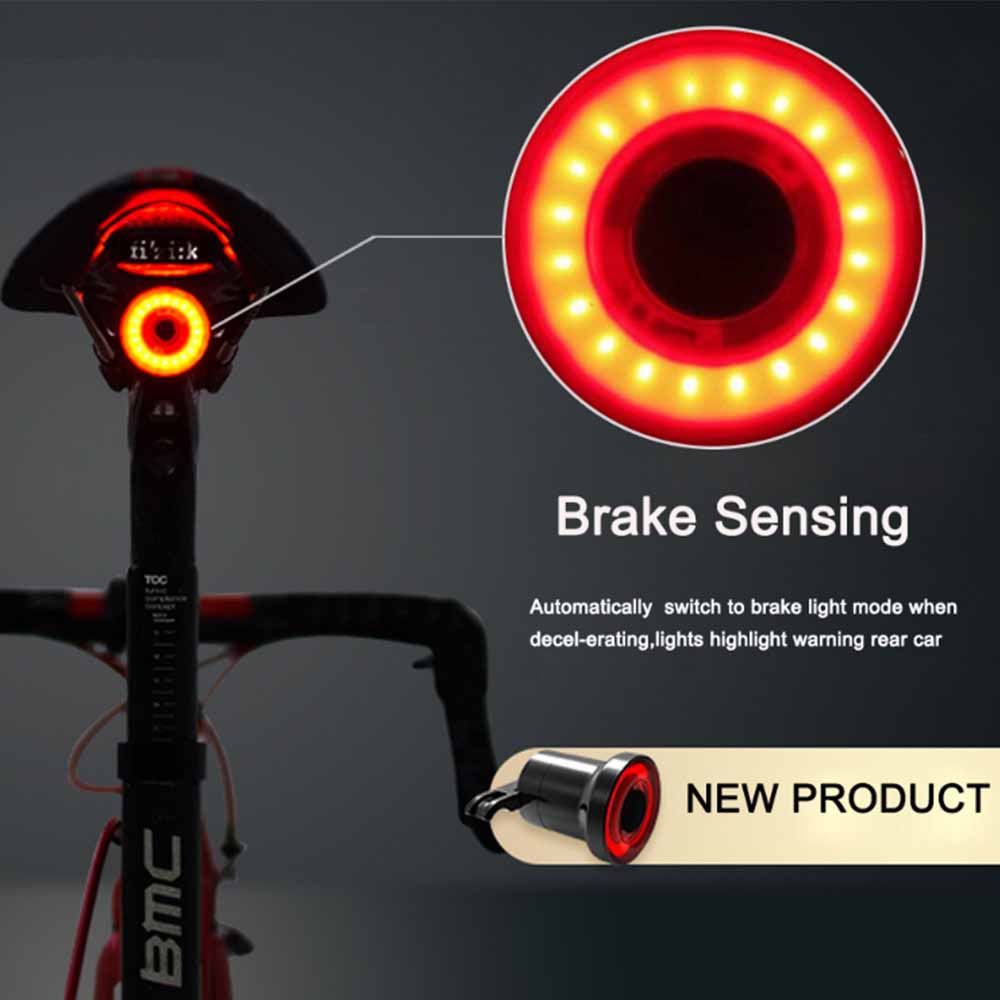 bike bicycle smart brake rear tail light